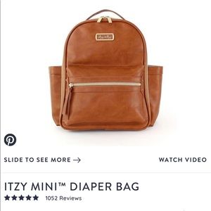 Itzy Ritzy mini backpack in Cognac